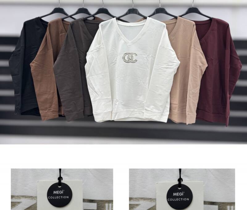 Bluzki damskie Roz S-XL, Mix Kolor Paczka 12 szt 1